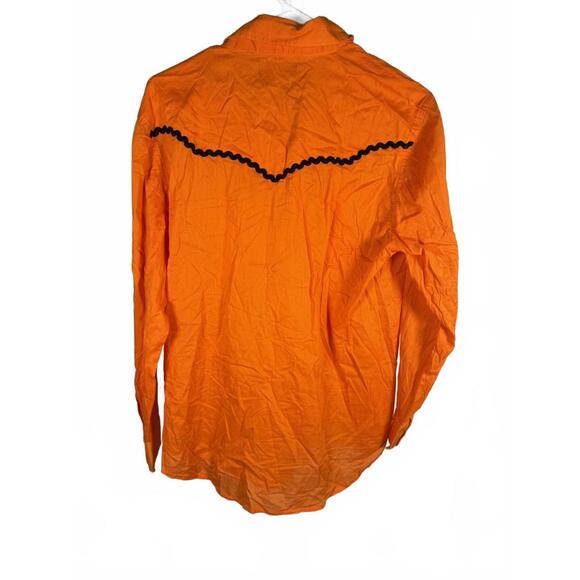NWT Piombo Orange Long Sleeve Shirt Size M - Picture 2 of 4